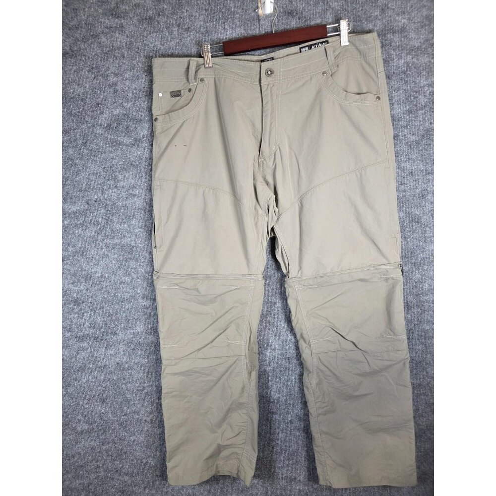 Kuhl Liberator Convertible Pants Mens 40x30 Khaki Stealth Hiking Zip Off Nylon